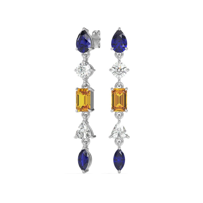 Multi-Shape Dangling Earrings