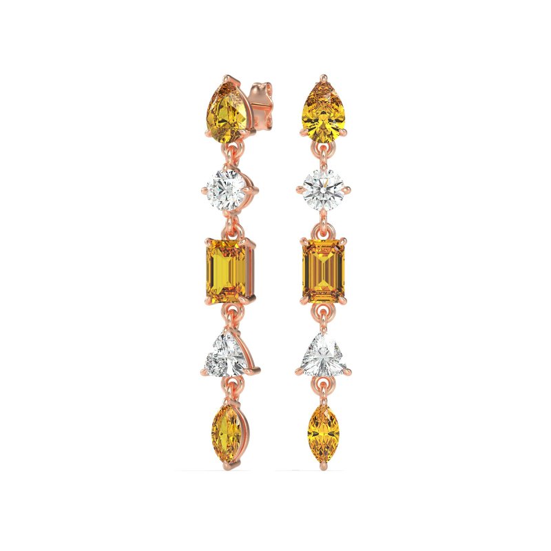 Multi-Shape Dangling Earrings