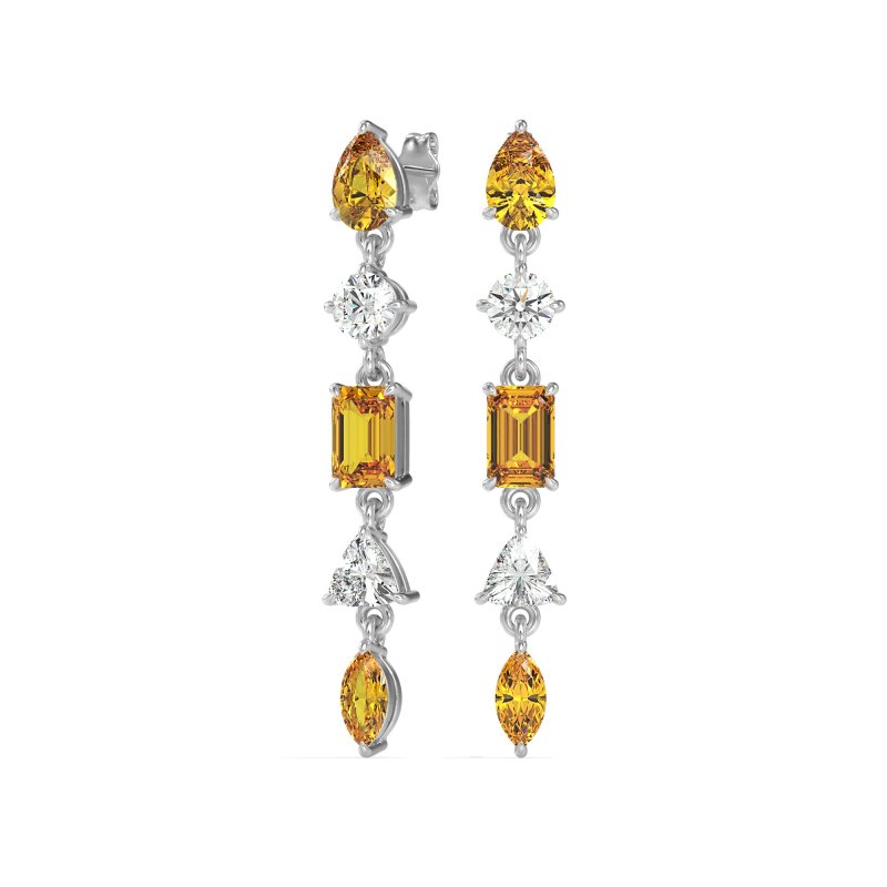Multi-Shape Dangling Earrings