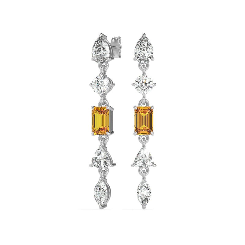 Multi-Shape Dangling Earrings
