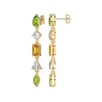 Multi-Shape Dangling Earrings