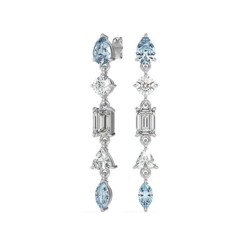 Multi-Shape Dangling Earrings