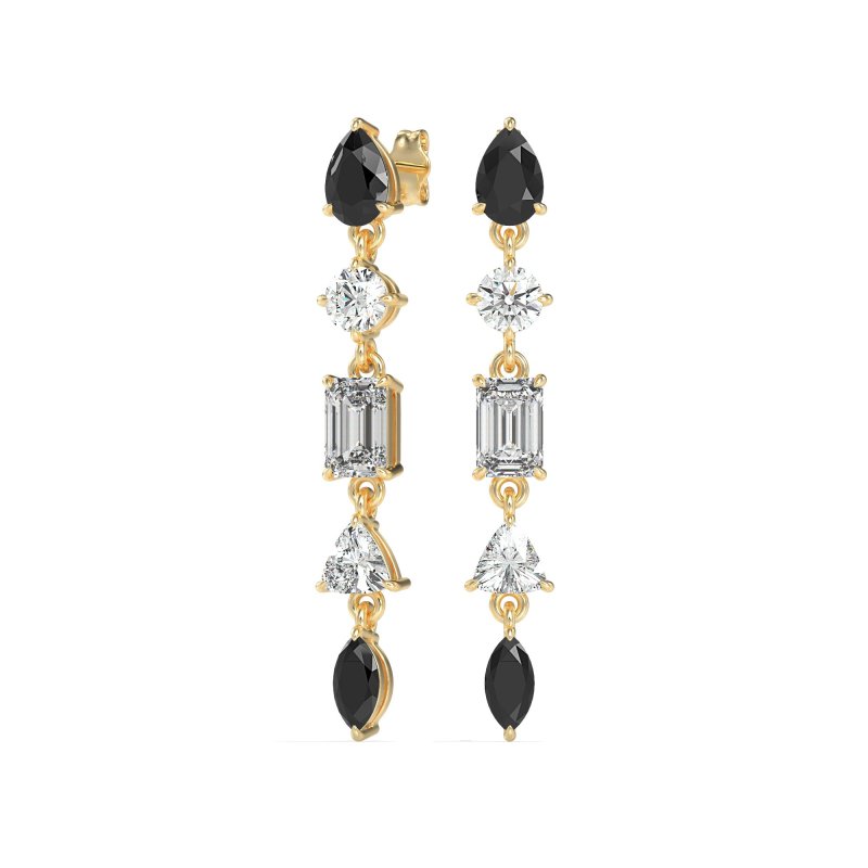 Multi-Shape Dangling Earrings