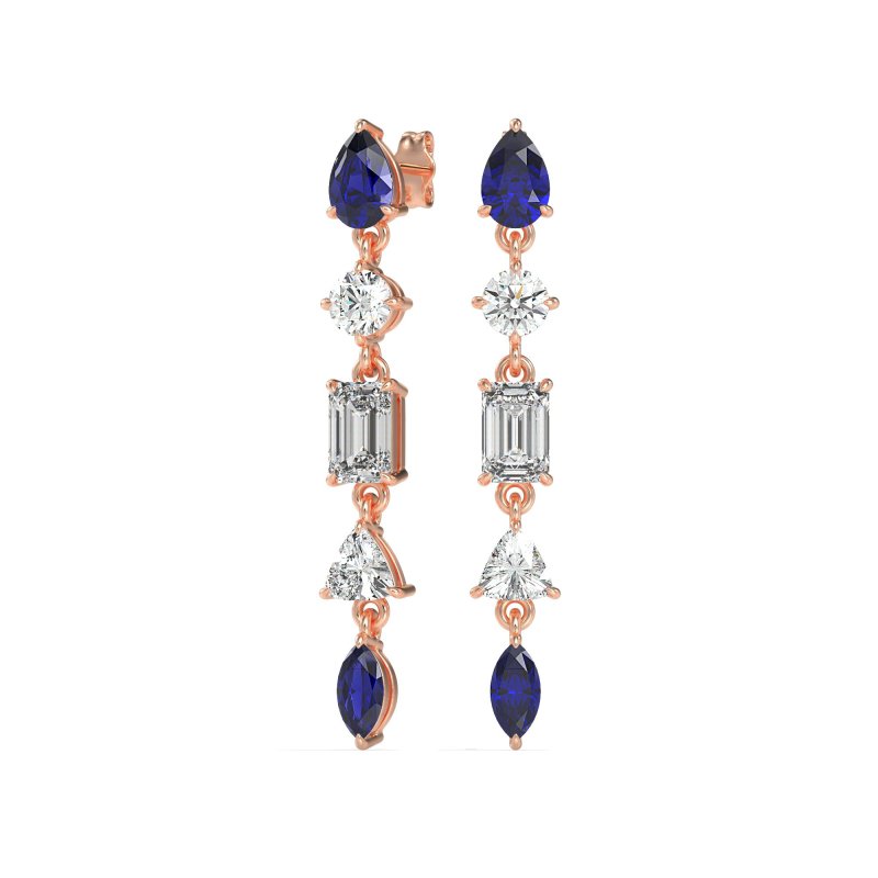 Multi-Shape Dangling Earrings