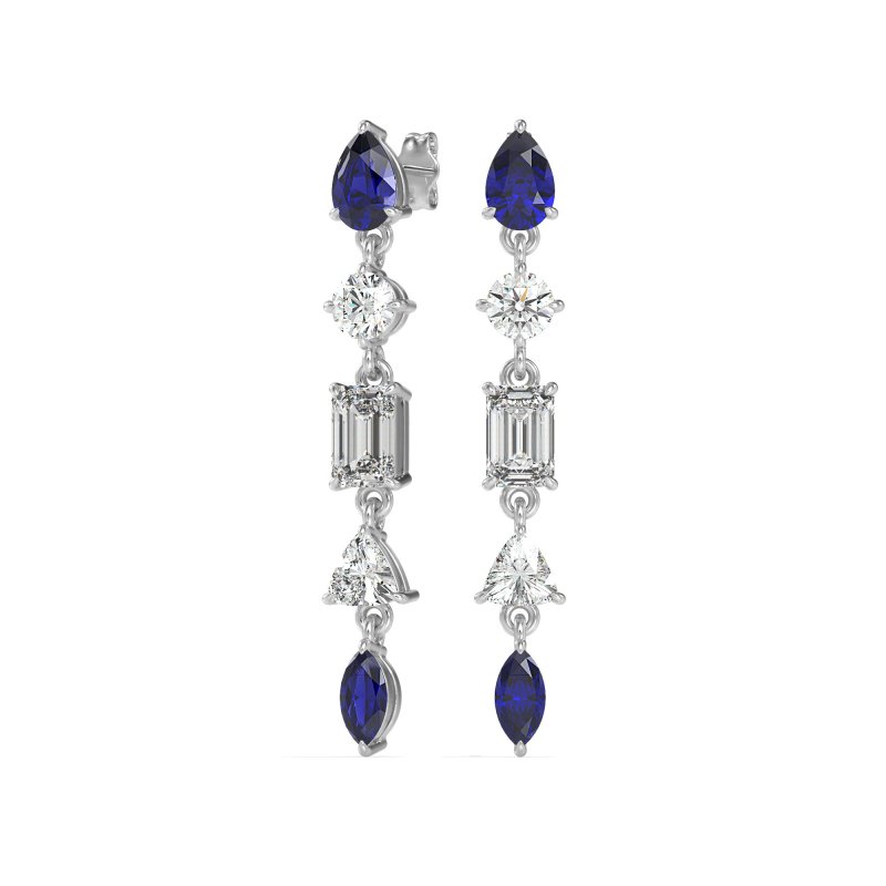 Multi-Shape Dangling Earrings
