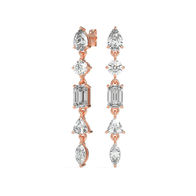 Multi-Shape Dangling Earrings