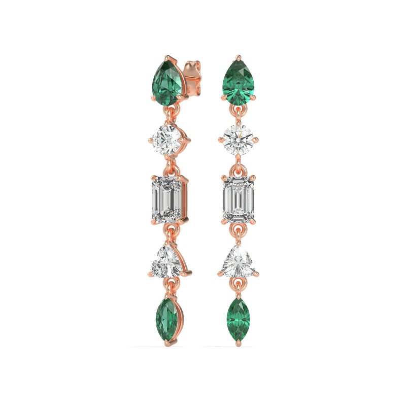 Multi-Shape Dangling Earrings