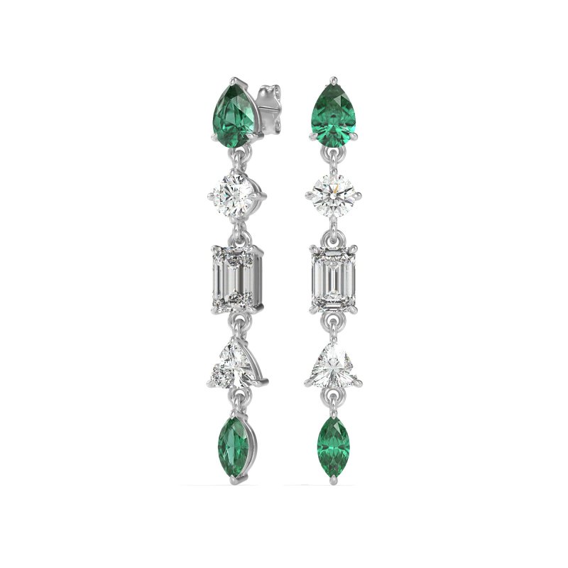 Multi-Shape Dangling Earrings
