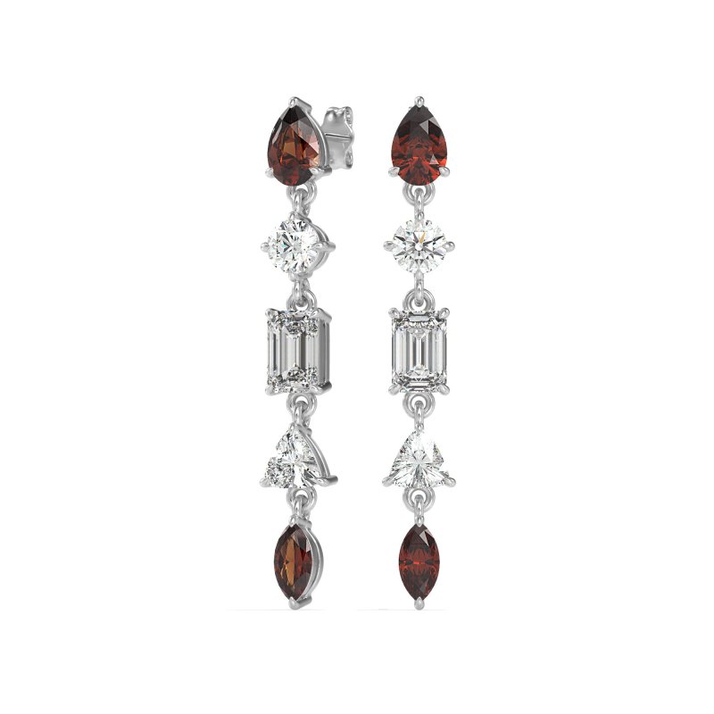 Multi-Shape Dangling Earrings