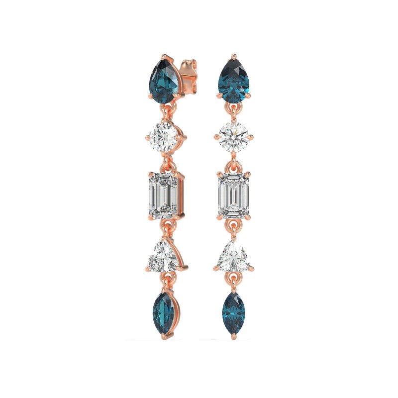 Multi-Shape Dangling Earrings