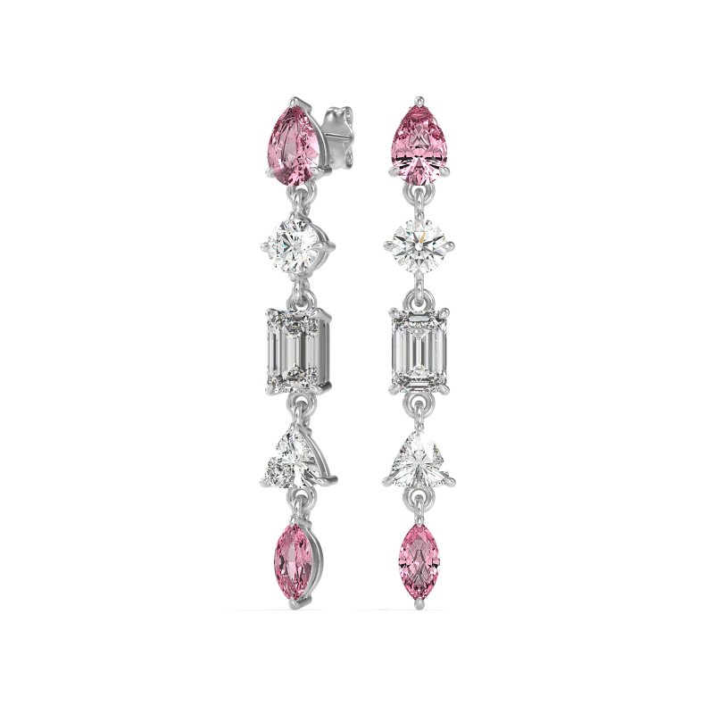 Multi-Shape Dangling Earrings