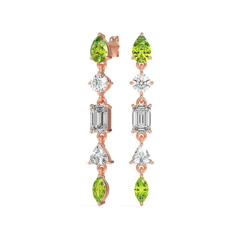 Multi-Shape Dangling Earrings