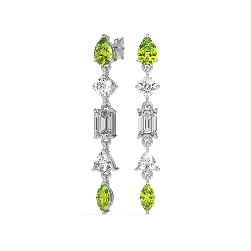 Multi-Shape Dangling Earrings