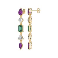 Multi-Shape Dangling Earrings