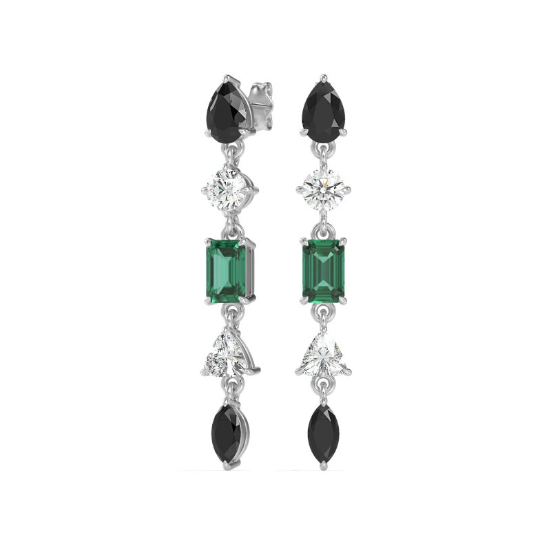 Multi-Shape Dangling Earrings