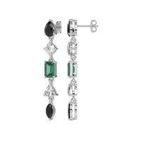 Multi-Shape Dangling Earrings
