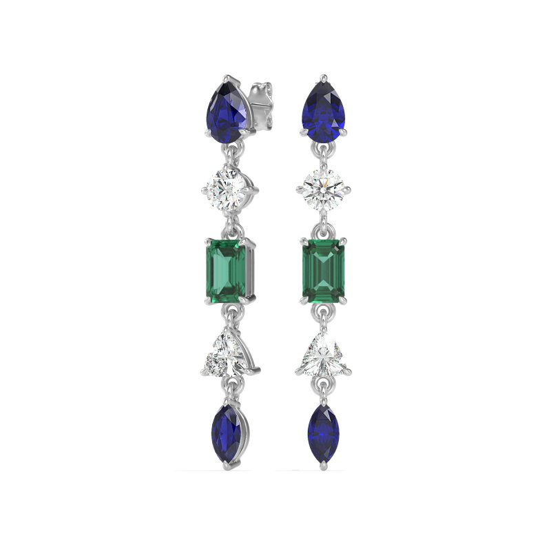 Multi-Shape Dangling Earrings