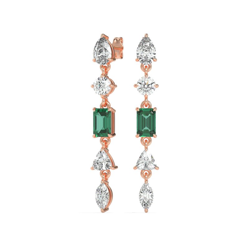 Multi-Shape Dangling Earrings