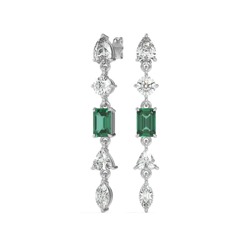 Multi-Shape Dangling Earrings