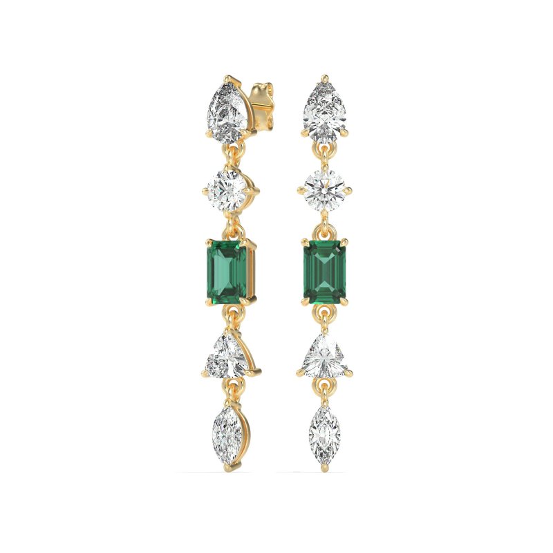 Multi-Shape Dangling Earrings