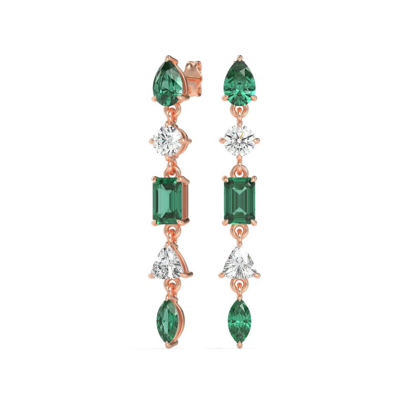 Multi-Shape Dangling Earrings