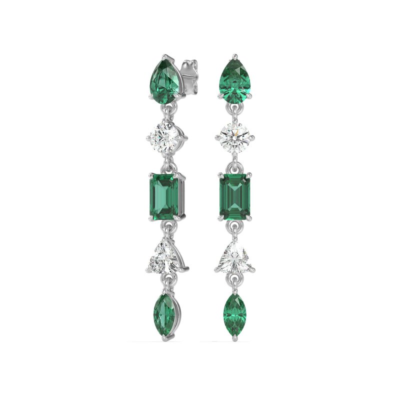 Multi-Shape Dangling Earrings