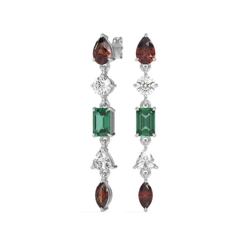 Multi-Shape Dangling Earrings