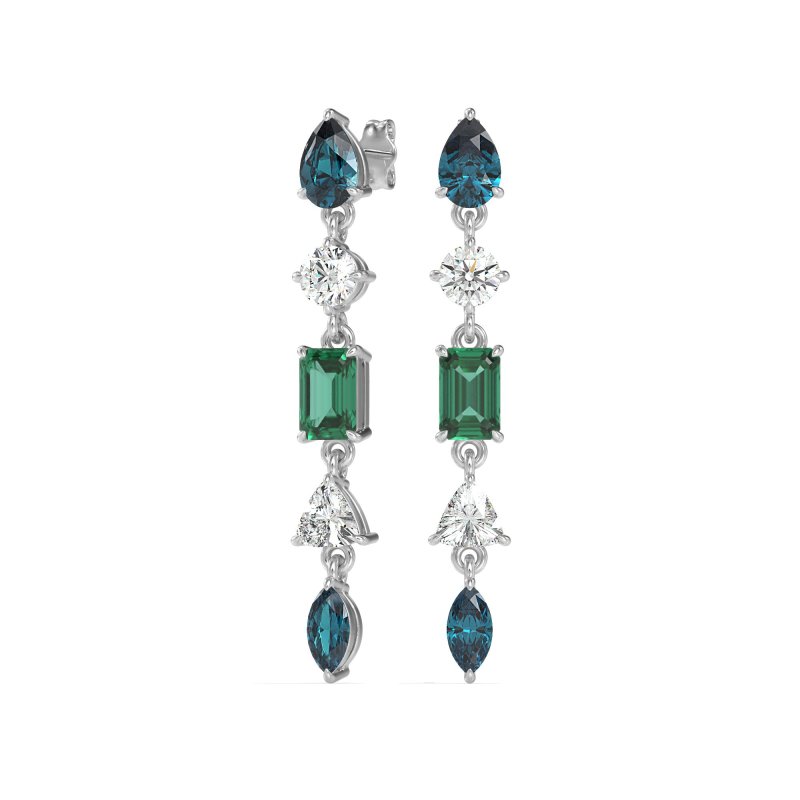 Multi-Shape Dangling Earrings