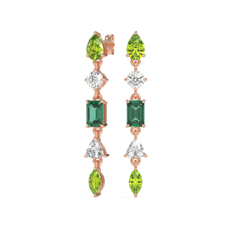 Multi-Shape Dangling Earrings