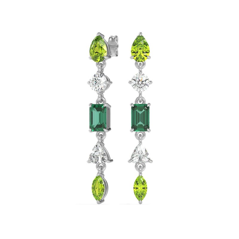 Multi-Shape Dangling Earrings