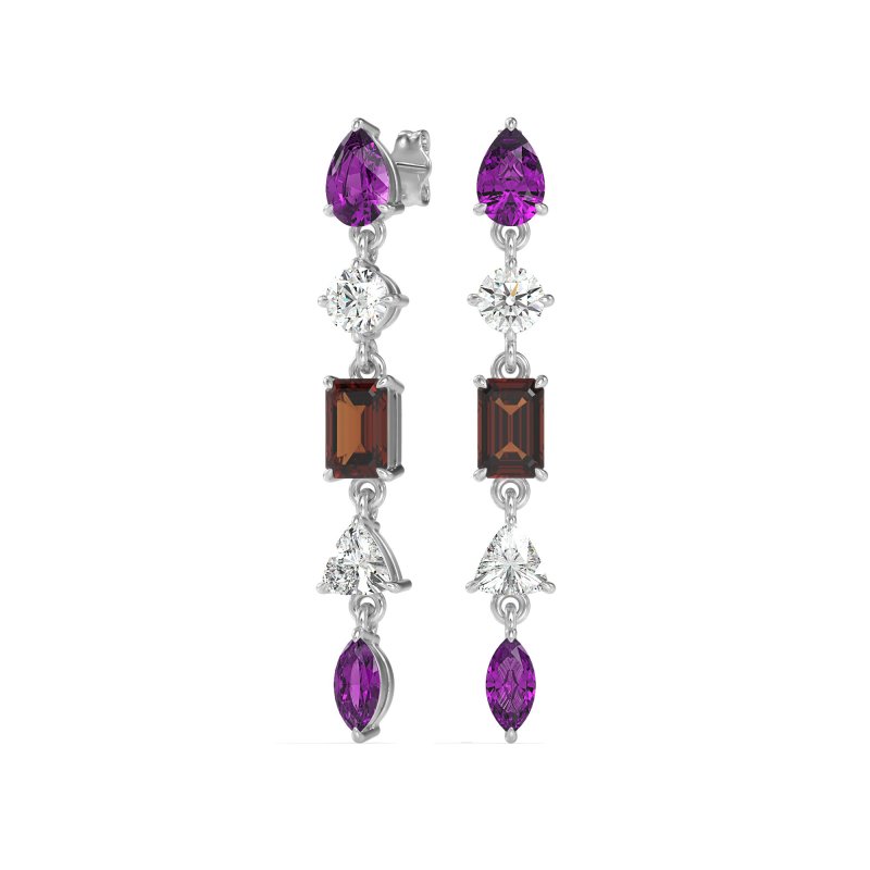 Multi-Shape Dangling Earrings