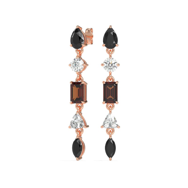 Multi-Shape Dangling Earrings