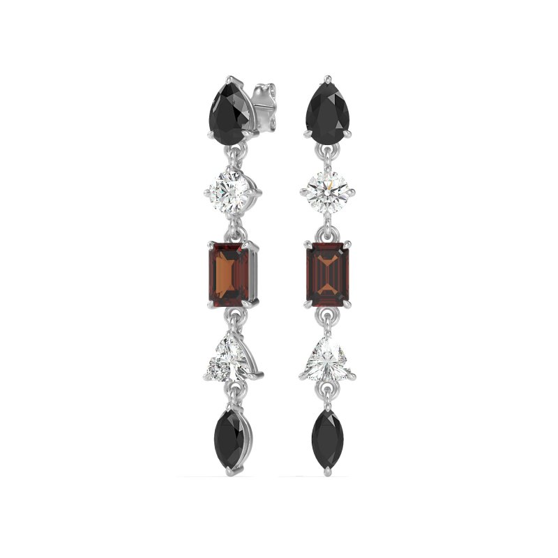 Multi-Shape Dangling Earrings