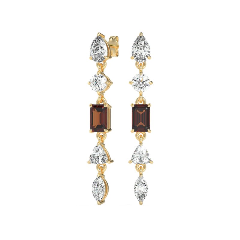 Multi-Shape Dangling Earrings