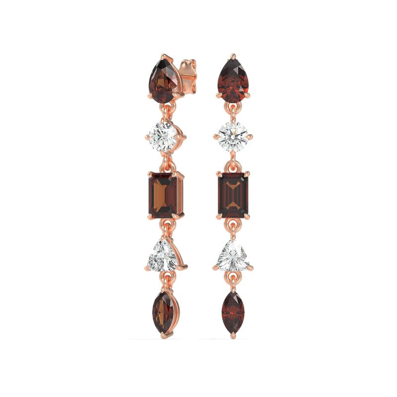 Multi-Shape Dangling Earrings