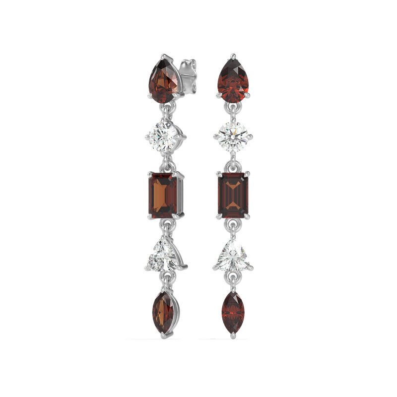 Multi-Shape Dangling Earrings