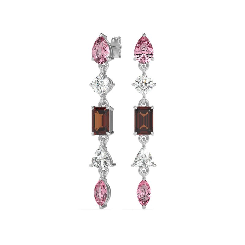 Multi-Shape Dangling Earrings