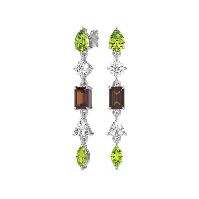 Multi-Shape Dangling Earrings