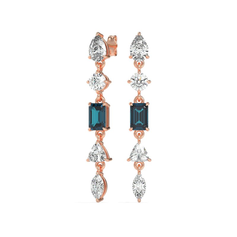 Multi-Shape Dangling Earrings