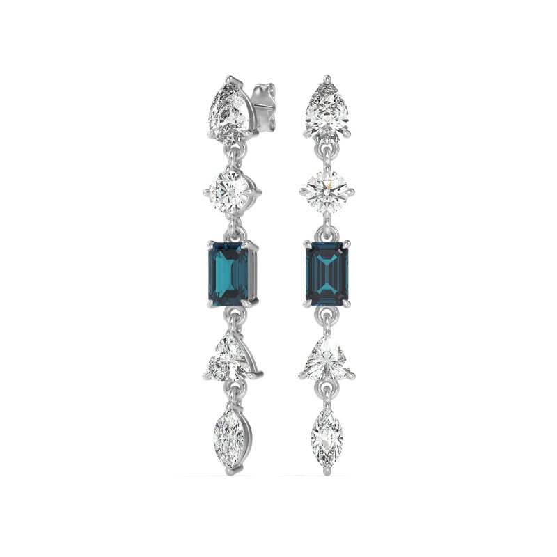 Multi-Shape Dangling Earrings
