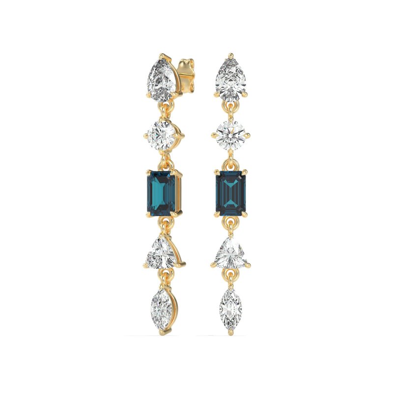 Multi-Shape Dangling Earrings
