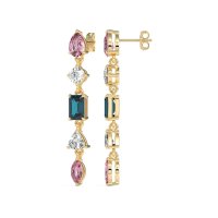 Multi-Shape Dangling Earrings