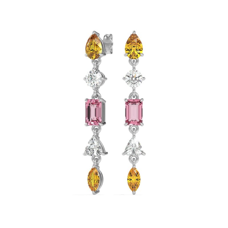 Multi-Shape Dangling Earrings
