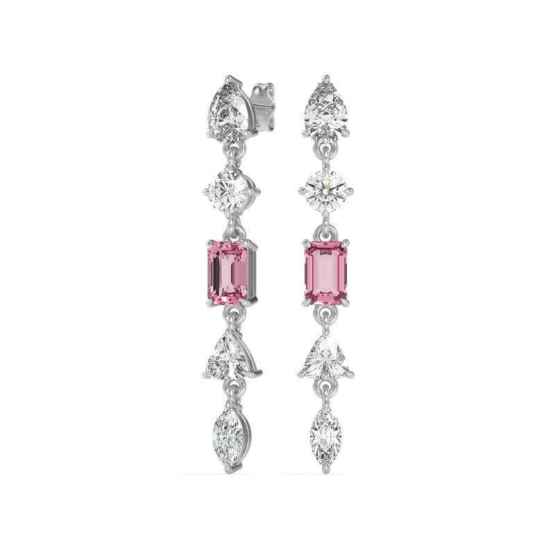Multi-Shape Dangling Earrings