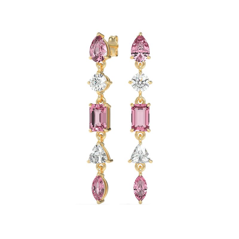 Multi-Shape Dangling Earrings
