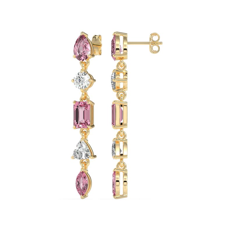 Multi-Shape Dangling Earrings