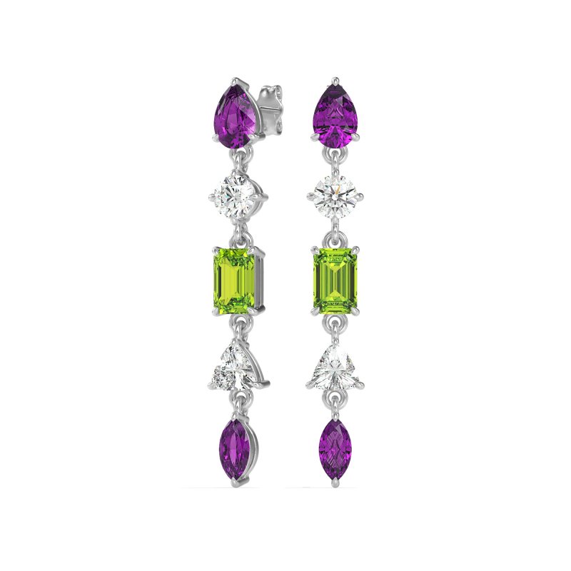 Multi-Shape Dangling Earrings
