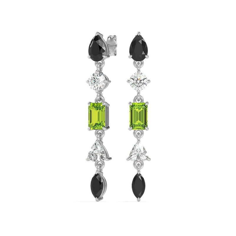 Multi-Shape Dangling Earrings