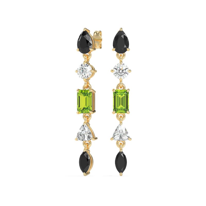 Multi-Shape Dangling Earrings