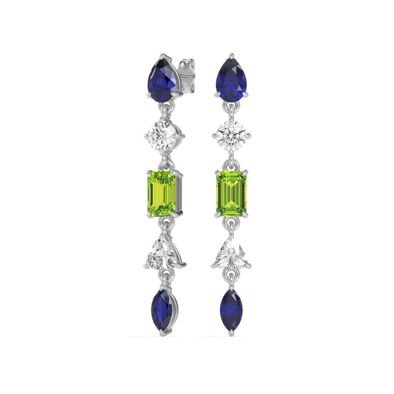 Multi-Shape Dangling Earrings